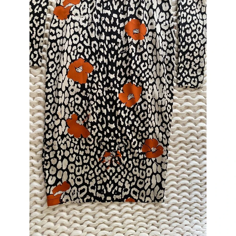 Essentiel Antwerp Silk Leopard Floral KABBEY Dress Size 38 (4) - Long Sleeve - Picture 13 of 16